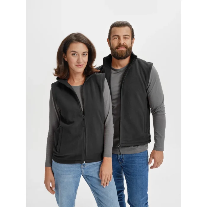 Kamizelka polarowa unisex Malfini Next 518 ebony grey - obrazek 4