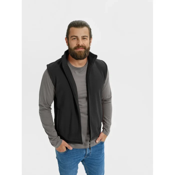 Kamizelka polarowa unisex Malfini Next 518 ebony grey - obrazek 5
