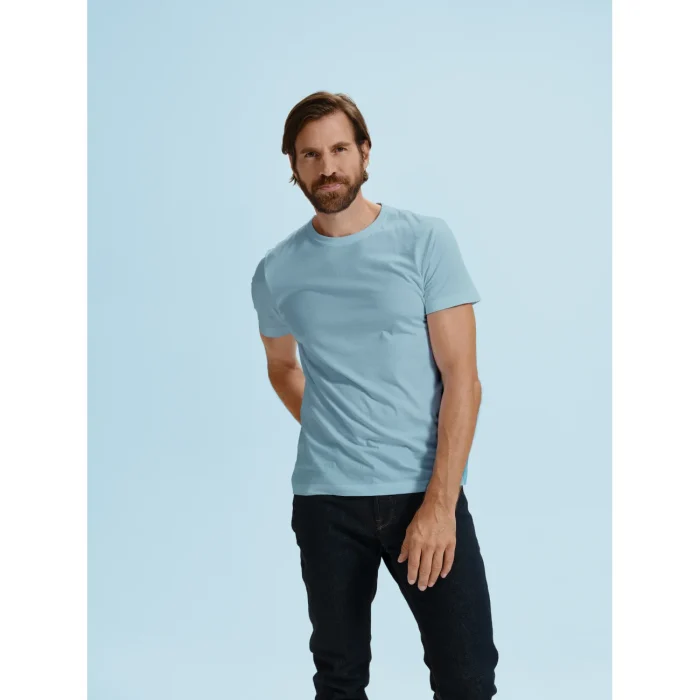 T-shirt męski Malfini Basic 129 błękitna - obrazek 3