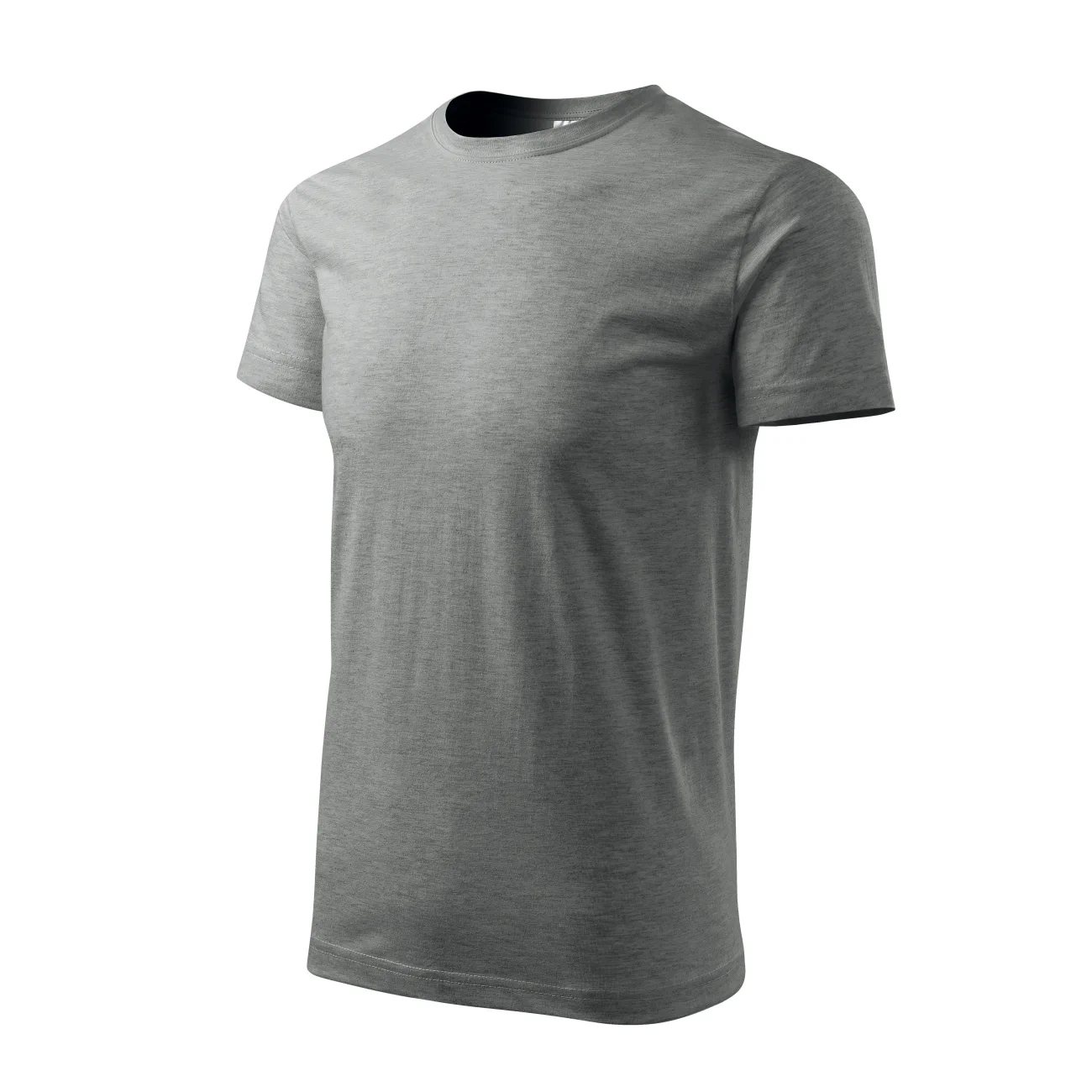 koszulka-malfini-basic-ciemnoszary-melanz-129-12-3 T-shirt męski Malfini Basic 129 ciemnoszary melanż - obrazek 1