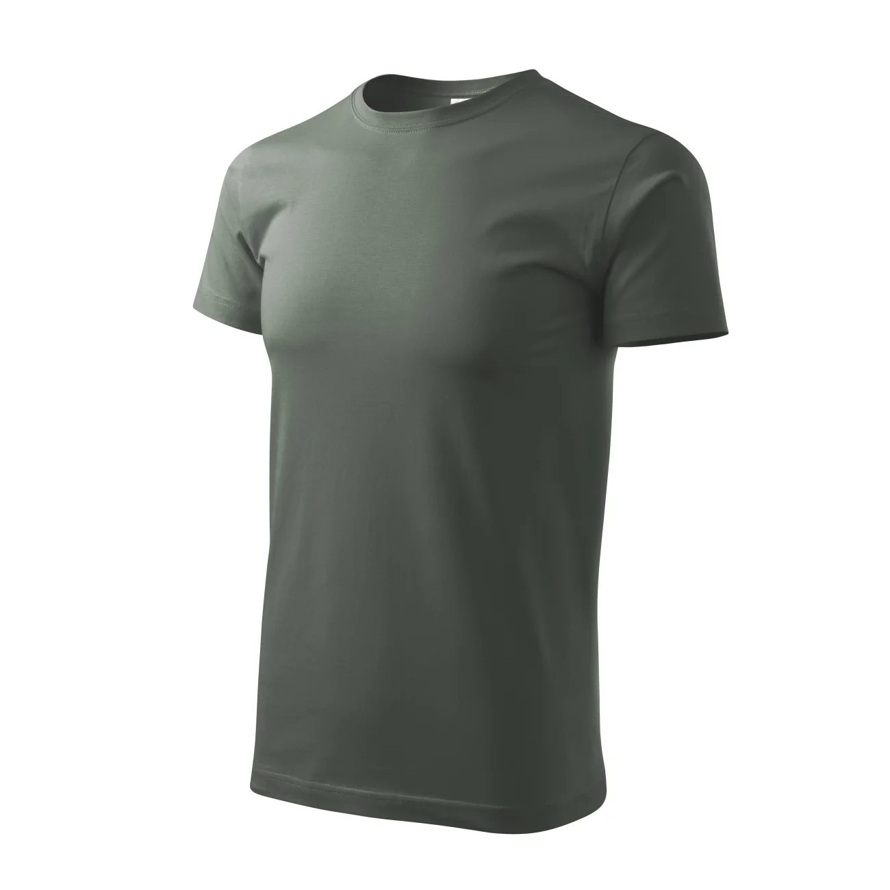 koszulka-malfini-basic-ciemny-khaki-129-67-3 T-shirt męski Malfini Basic 129 ciemny khaki - obrazek 1