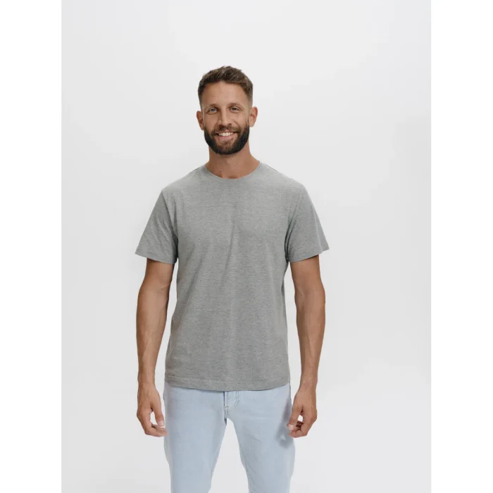 T-shirt męski Malfini Basic 129 jasnoszary melanż - obrazek 7
