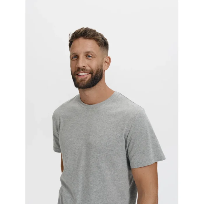 T-shirt męski Malfini Basic 129 jasnoszary melanż - obrazek 8