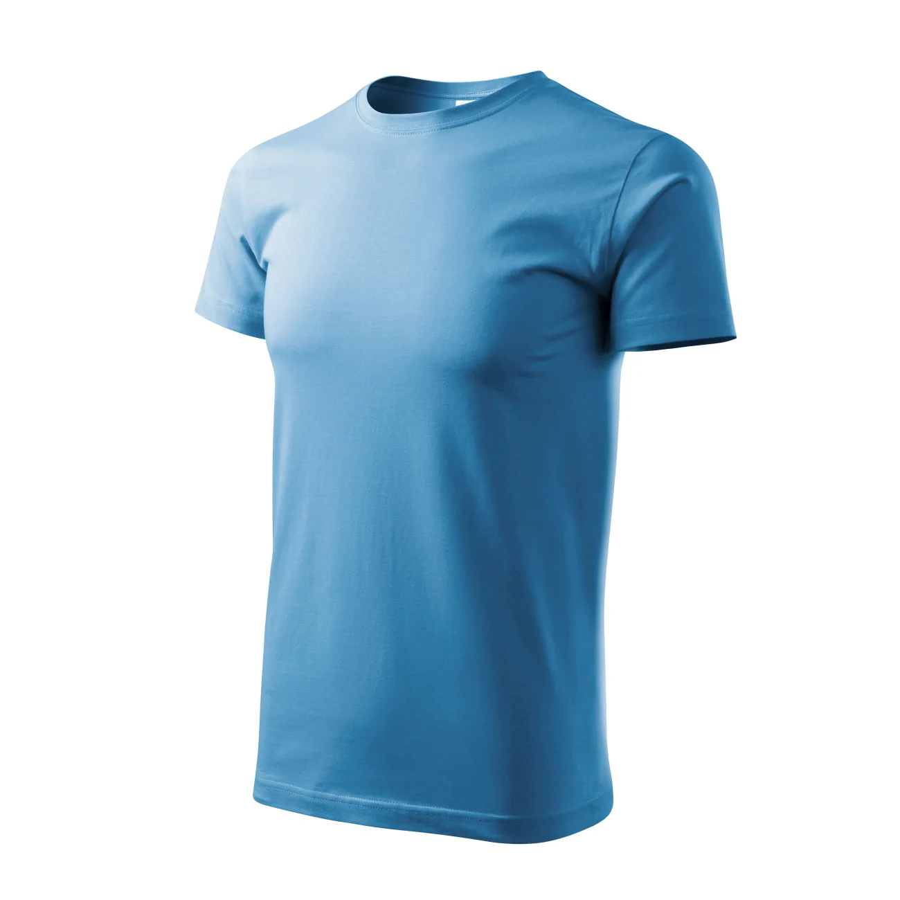 koszulka-malfini-basic-lazurowa-129-14-3 T-shirt męski Malfini Basic 129 lazurowa - obrazek 1