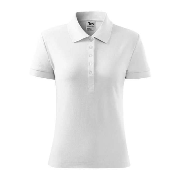 Koszulka polo damska Malfini Cotton Heavy 216 biała - obrazek 2