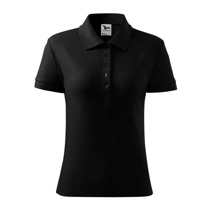 Koszulka polo damska Malfini Cotton Heavy 216 czarna - obrazek 2