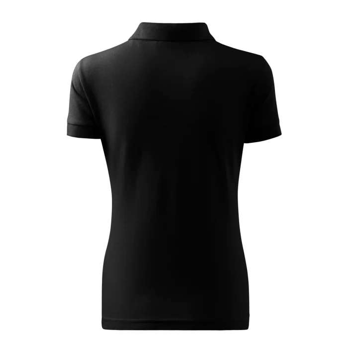 Koszulka polo damska Malfini Cotton Heavy 216 czarna - obrazek 3
