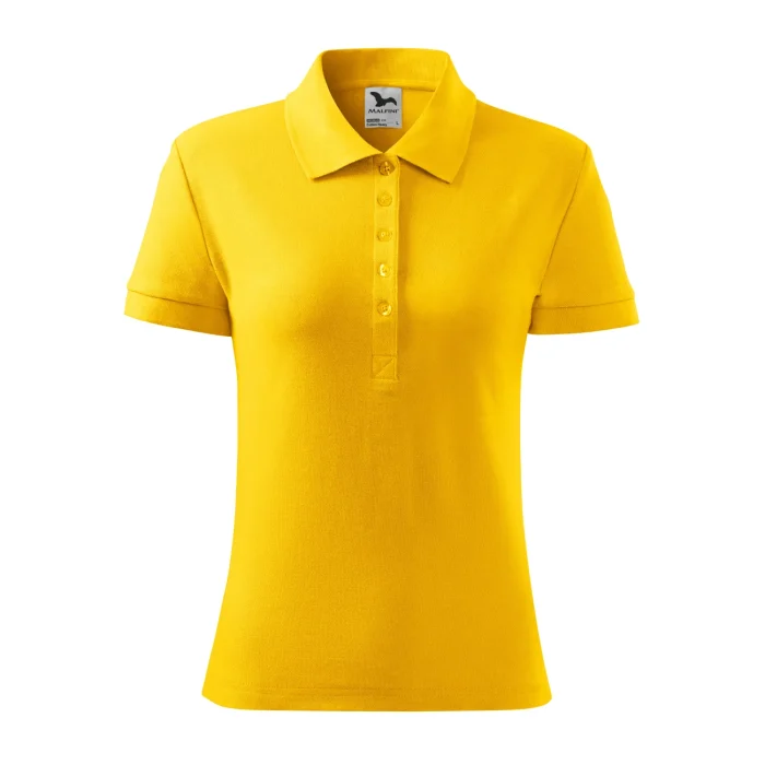 Koszulka polo damska Malfini Cotton Heavy 216 żółta - obrazek 2