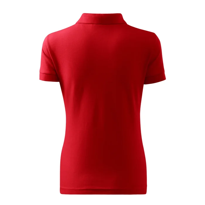 Koszulka polo damska Malfini Cotton Heavy 216 czerwona - obrazek 3