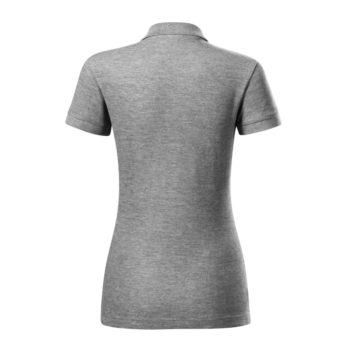 Koszulka polo damska Malfini Cotton Heavy 216 ciemnoszary melanż - obrazek 3