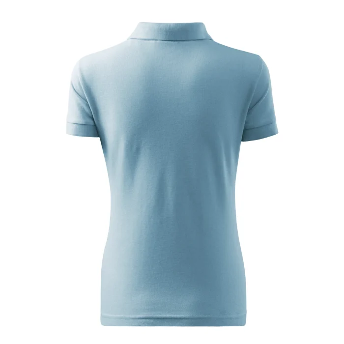 Koszulka polo damska Malfini Cotton Heavy 216 błękitna - obrazek 3