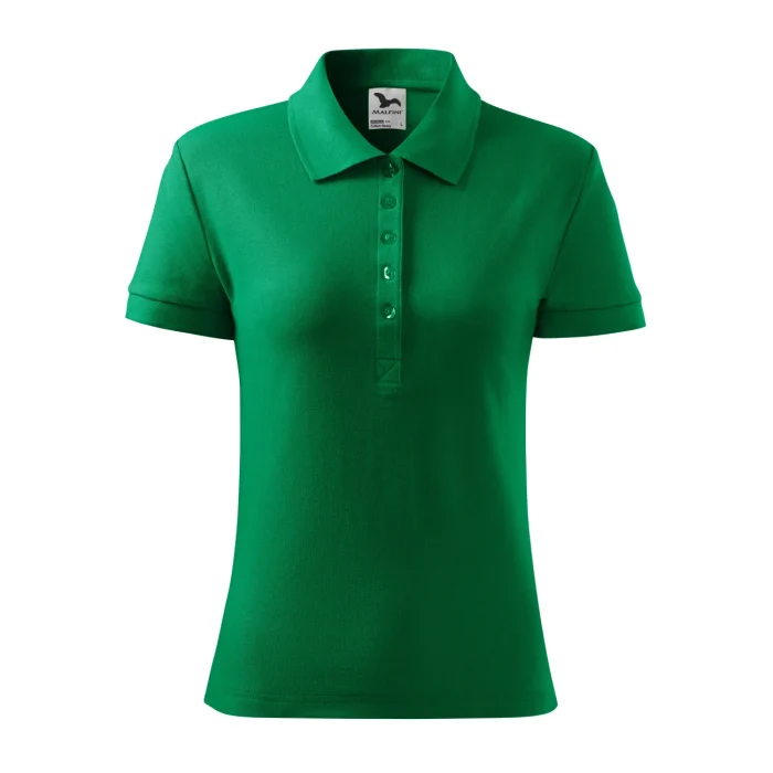 Koszulka polo damska Malfini Cotton Heavy 216 zieleń trawy - obrazek 2