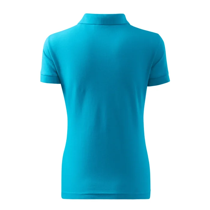 Koszulka polo damska Malfini Cotton Heavy 216 turkusowa - obrazek 3