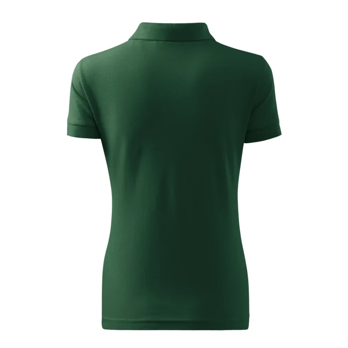Koszulka polo damska Malfini Cotton Heavy 216 ciemnozielona - obrazek 3