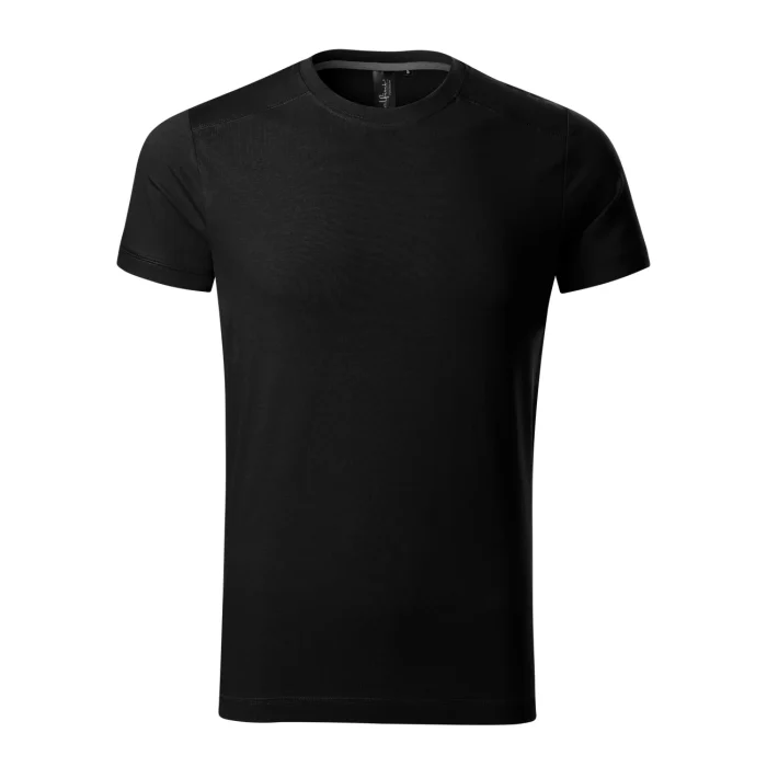 T-shirt męski slim fit Malfini Action 150 czarna - obrazek 2