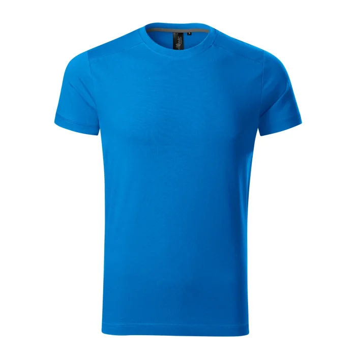 T-shirt męski slim fit Malfini Action 150 niebieska - obrazek 2