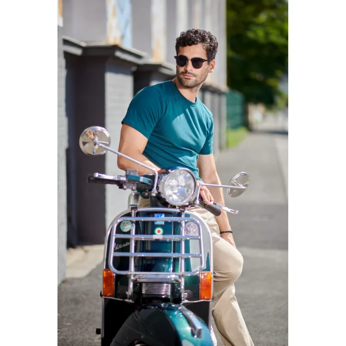 T-shirt męski slim fit Malfini Action 150 Petrol Blue - obrazek 4