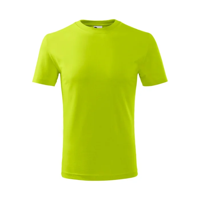 Koszulka dziecięca Malfini Classic New 135 limonkowa - obrazek 2