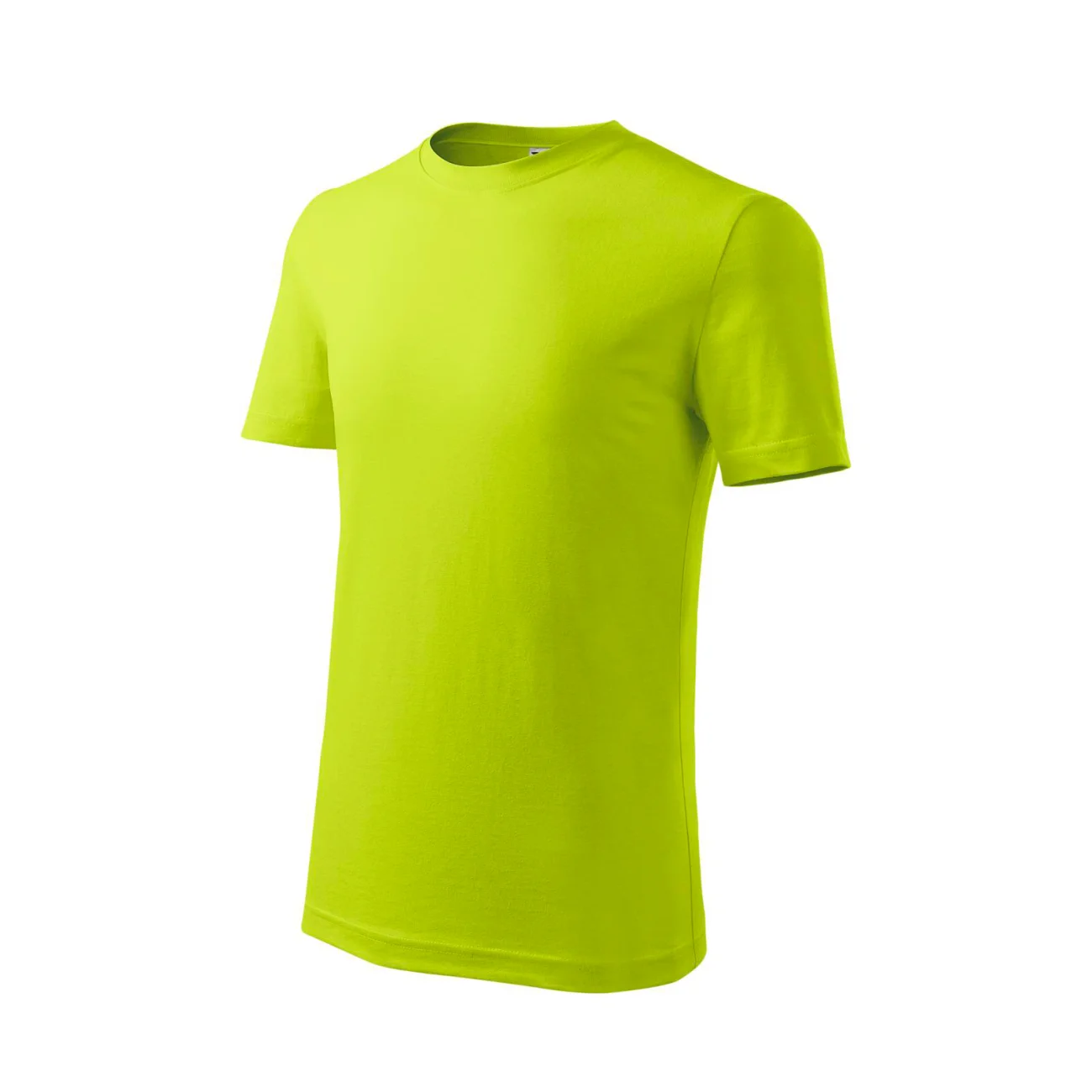 koszulka-t-shirt-basic-bawelna-malfini-135-new-44-limetka-3 Koszulka dziecięca Malfini Classic New 135 limonkowa - obrazek 1