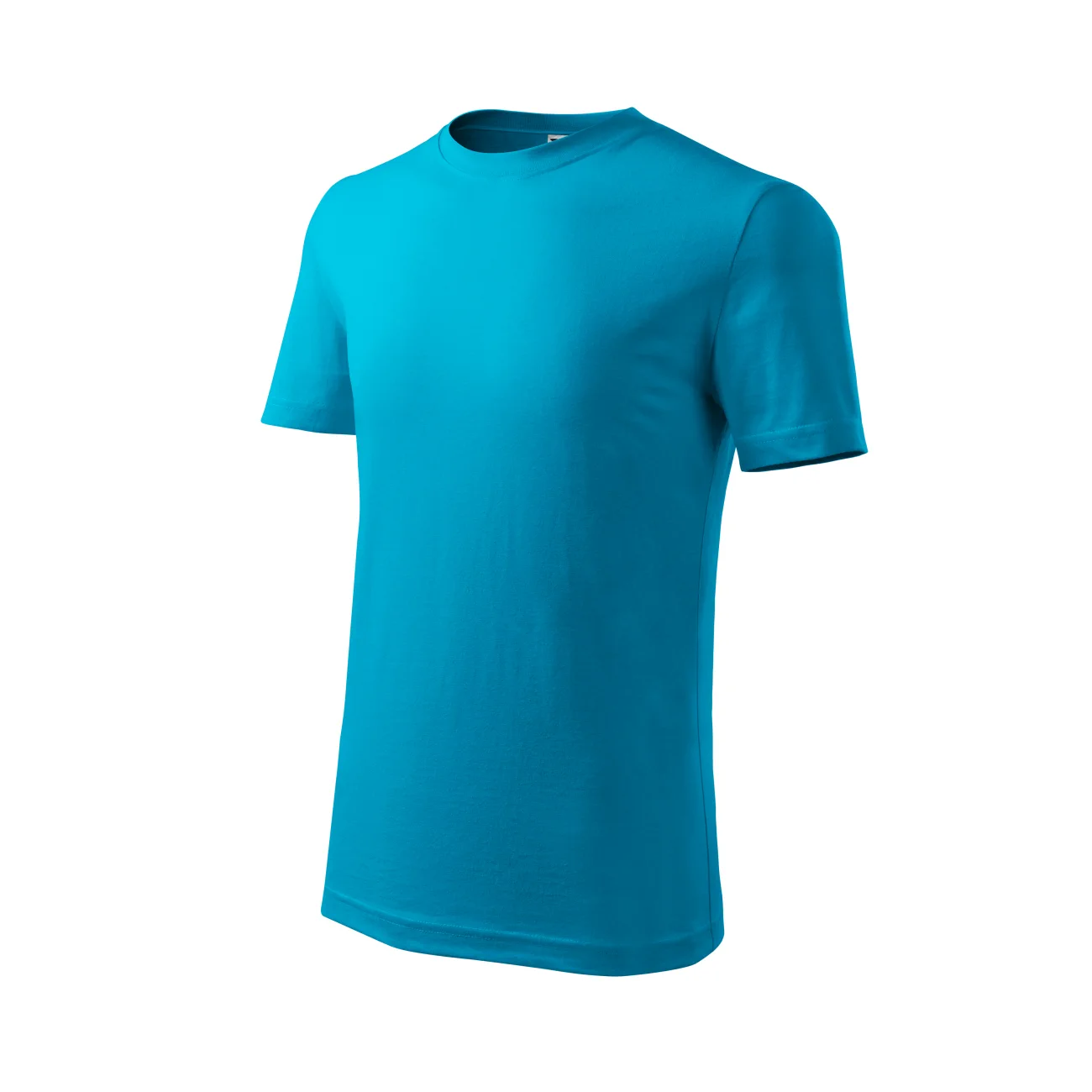 koszulka-t-shirt-basic-bawelna-malfini-135-new-44-turkus-3 Koszulka dziecięca Malfini Classic New 135 turkusowa - obrazek 1