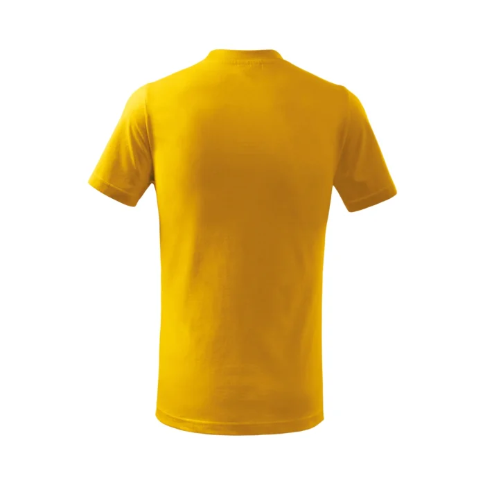 T-shirt dziecięcy Malfini Basic 138 żółty - obrazek 3