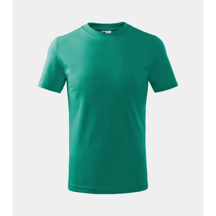 T-shirt dziecięcy Malfini Basic 138 szmaragdowa - obrazek 2