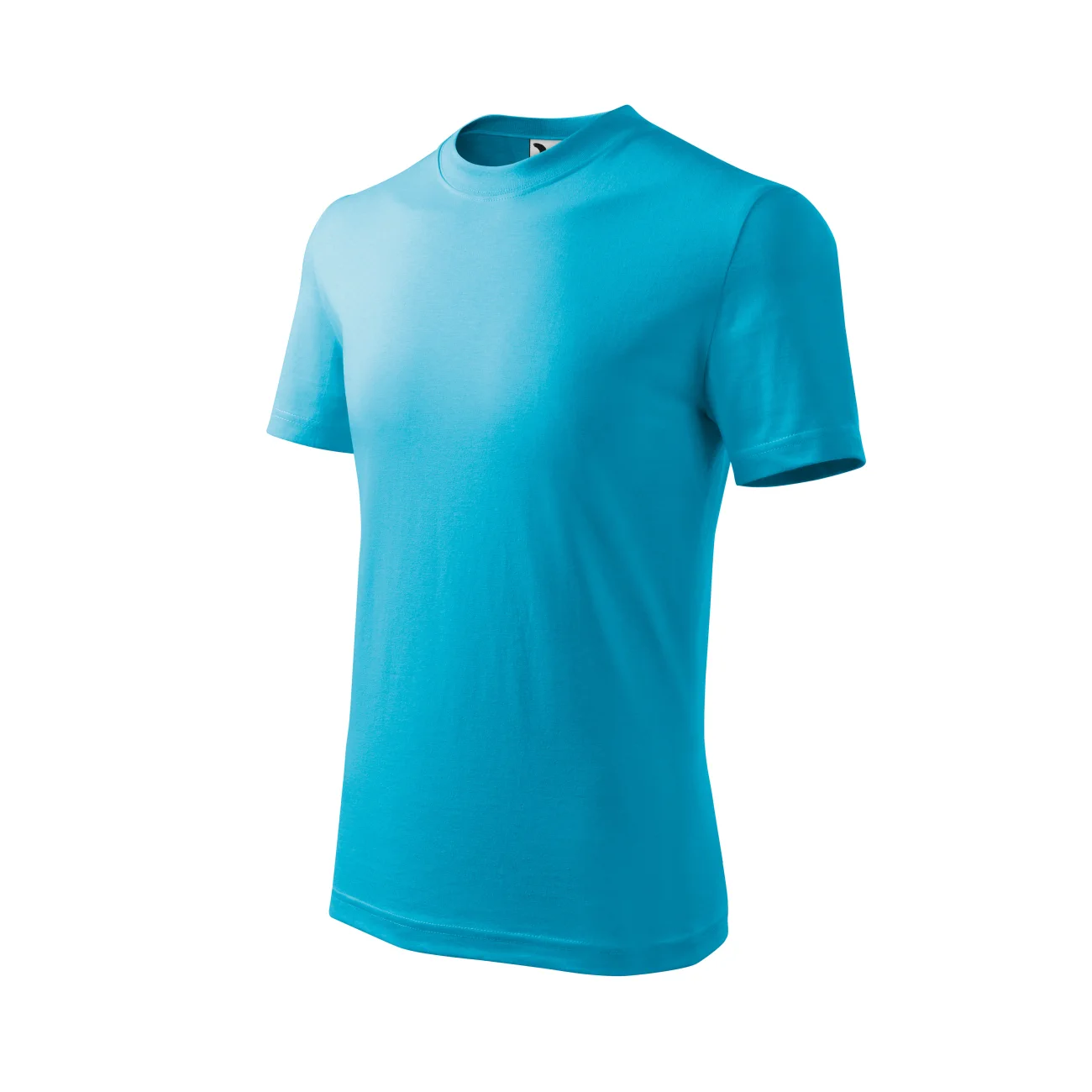 koszulka-t-shirt-basic-bawelna-malfini-138-44-turkus-3 T-shirt dziecięcy Malfini Basic 138 turkusowy - obrazek 1