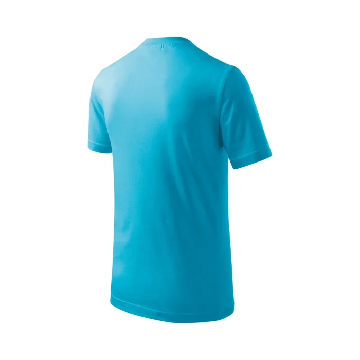 T-shirt dziecięcy Malfini Basic 138 turkusowy - obrazek 4