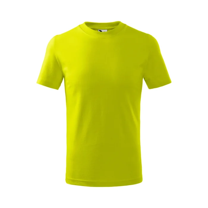 T-shirt dziecięcy Malfini Basic 138 limonkowy - obrazek 2