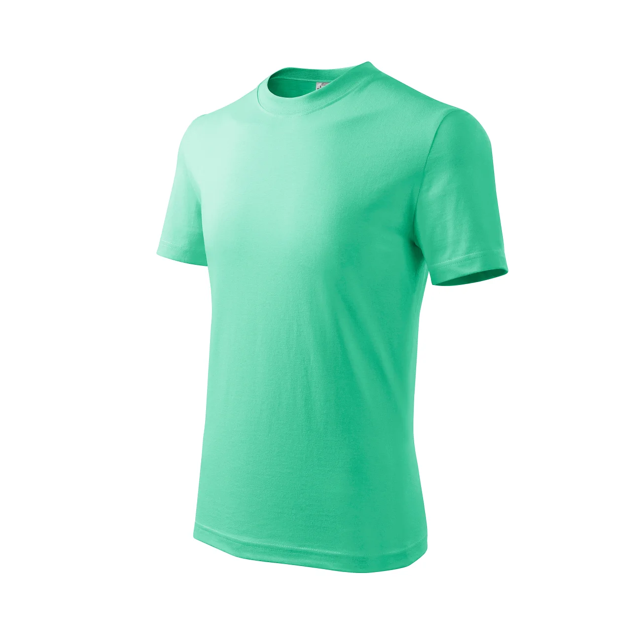 koszulka-t-shirt-basic-bawelna-malfini-138-95-mietowy-3 T-shirt dziecięcy Malfini Basic 138 miętowy - obrazek 1