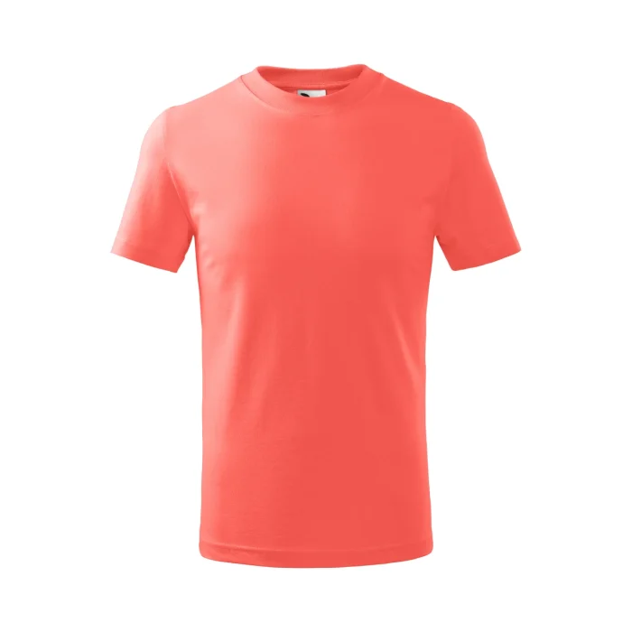T-shirt dziecięcy Malfini Basic 138 coral - obrazek 2