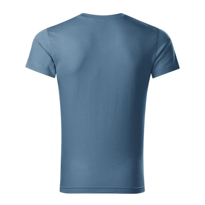 T-shirt męski slim fit V-neck Malfini 146 denim - obrazek 3