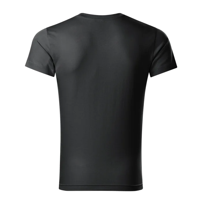 T-shirt męski slim fit V-neck Malfini 146 ebony grey - obrazek 3