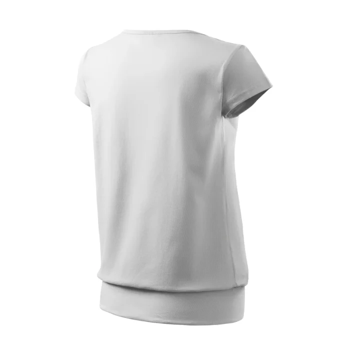 T-shirt damski ze ściągaczem Malfini City120 biała - obrazek 5