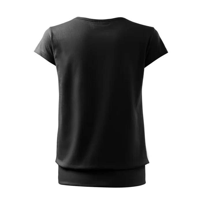 T-shirt damski ze ściągaczem Malfini City120 czarny - obrazek 3