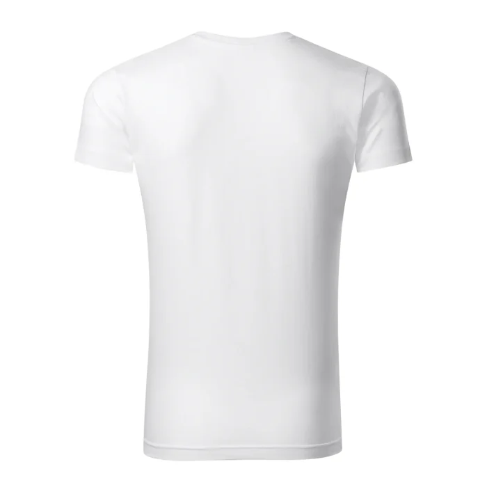 T-shirt męski slim fit V-neck Malfini 146 biały - obrazek 3