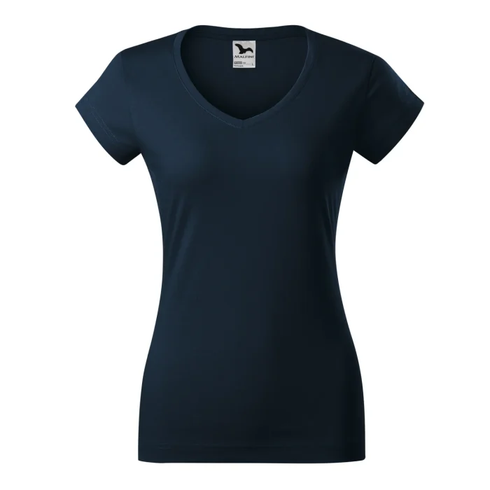 T-shirt damski Malfini Fit V-neck 162 granatowy - obrazek 2