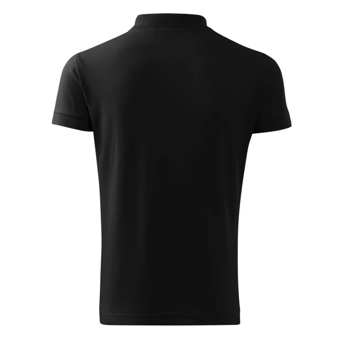 Koszulka polo męska Malfini Cotton Heavy 215 czarna - obrazek 3