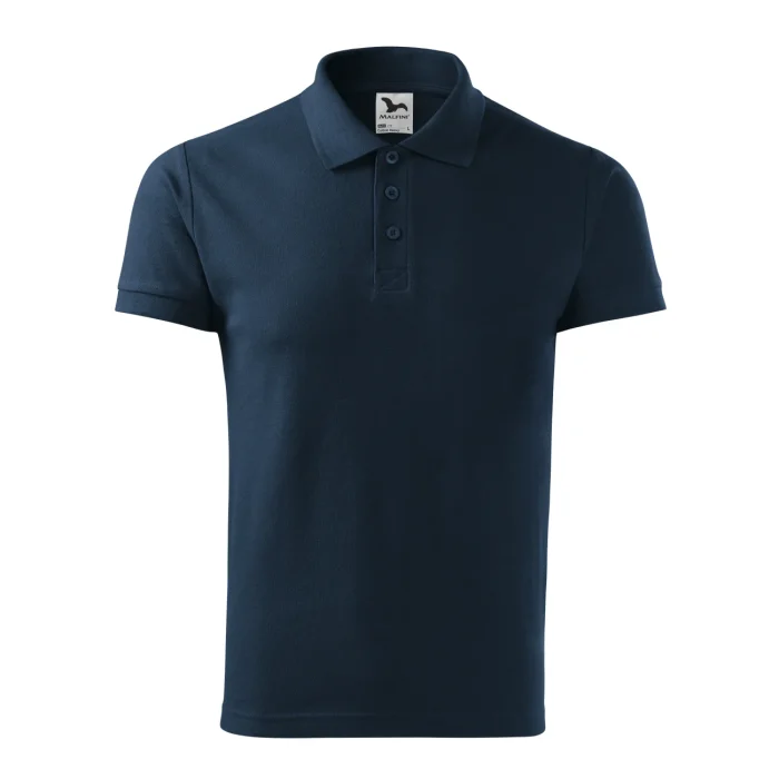 Koszulka polo męska Malfini Cotton Heavy 215 granatowa - obrazek 2