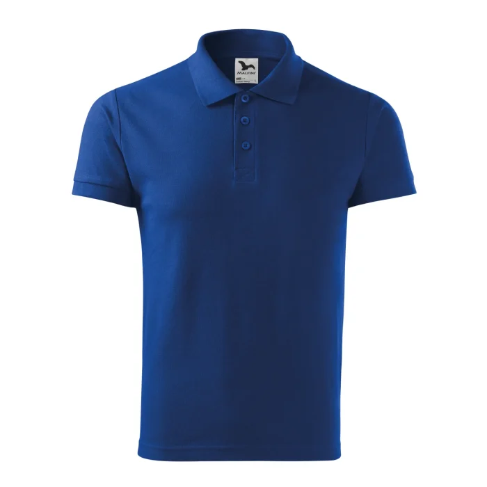 Koszulka polo męska Malfini Cotton Heavy 215 chabrowa - obrazek 2