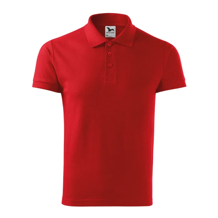 Koszulka polo męska Malfini Cotton Heavy 215 czerwona - obrazek 2