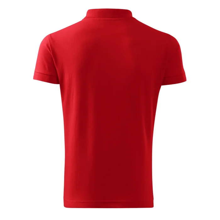 Koszulka polo męska Malfini Cotton Heavy 215 czerwona - obrazek 3