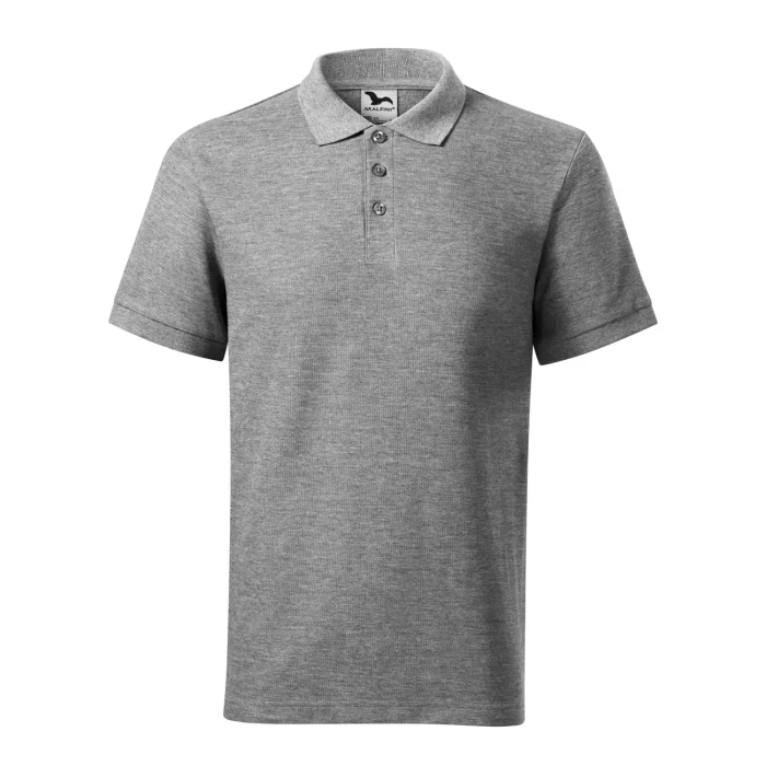 Koszulka polo męska Malfini Cotton Heavy 215 ciemnoszary melanż - obrazek 2