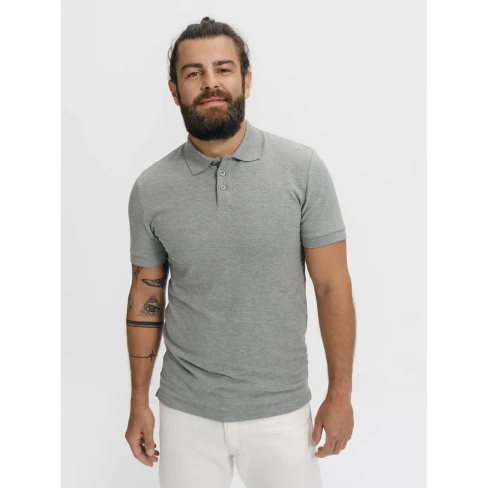 Koszulka polo męska Malfini Cotton Heavy 215 ciemnoszary melanż - obrazek 5