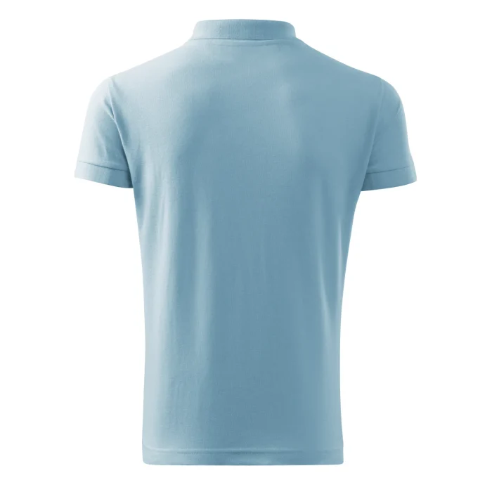 Koszulka polo męska Malfini Cotton Heavy 215 błękitna - obrazek 3
