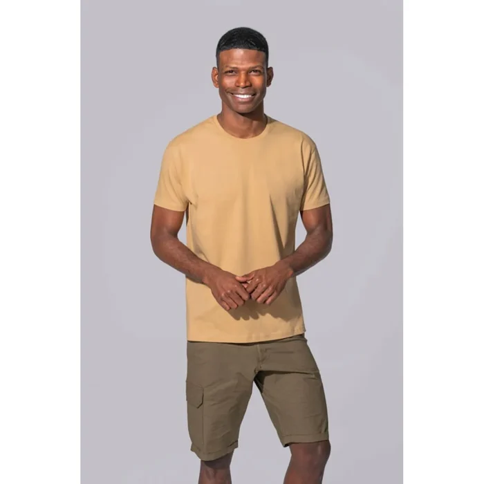 T-shirt męski JHK TSRA 190 piaskowy beż - obrazek 4