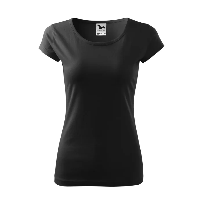 T-shirt damski Malfini Pure 122 czarna - obrazek 2