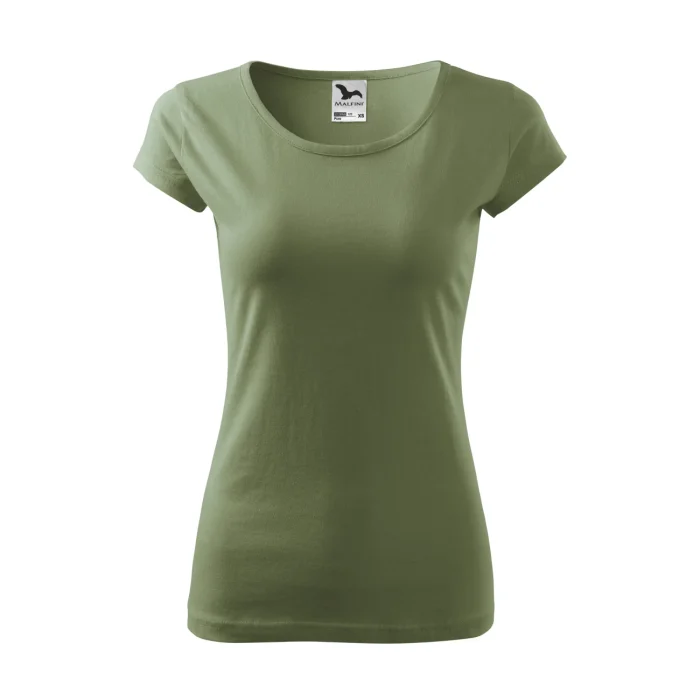 T-shirt damski Malfini Pure 122 khaki - obrazek 2