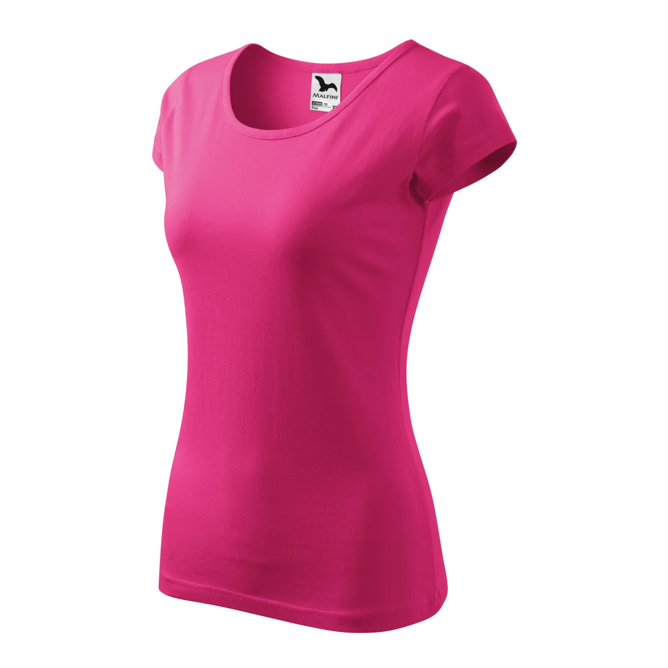 koszulka-t-shirt-pure-bawelna-malfini-122-40-czerwien-purpurowa-3 T-shirt damski Malfini Pure 122 purpurowa czerwień - obrazek 1