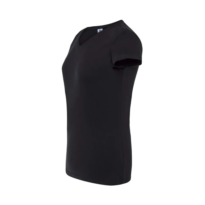 T-shirt damski JHK TSRLCMFP V-neck czarny - obrazek 3